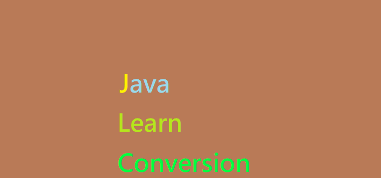 Java Conversion