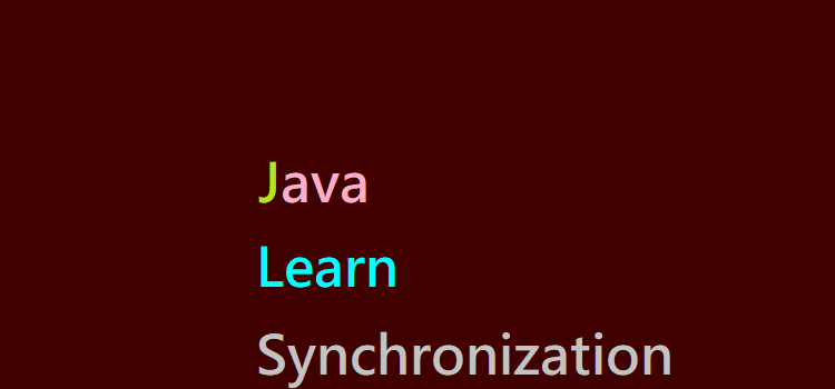 Java Synchronization